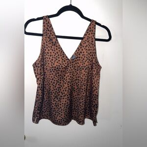 Old Navy Brown and Black Spotted Camisole
